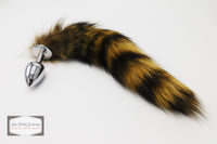 10"-12" Tanuki Japanese Genuine Raccoon Tail Butt Plug - TFA