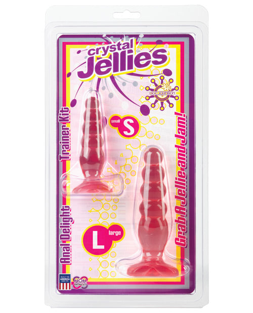Crystal Jellies Anal Delight Trainer Kit - Pink - THE FETISH ACADEMY 