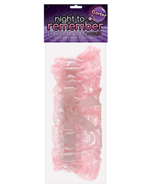 Night To Remember Garter By Sassigirl - Pink - THE FETISH ACADEMY 