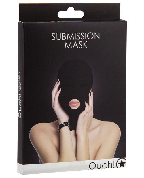 Shots Ouch Submission Mask - Black - THE FETISH ACADEMY 