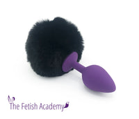 Faux Black Bunny Tail Butt Plug - THE FETISH ACADEMY 