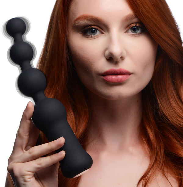 Deluxe Voodoo Beads 10X Silicone Anal Beads Vibrator - THE FETISH ACADEMY 