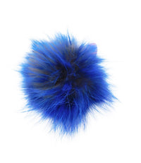 Deep Blue Dyed Raccoon Fur Bunny Tail Butt Plug - TFA