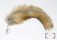 15" FAUX Fox Fur Clip on Tail with Key Chain - Red Fox - TFA