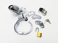 Adjustable Metal Chastity Cage with Lock and Key - TFA