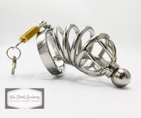 Metal Chastity Device with Urethral Spout - TFA