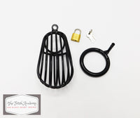 Black Bird Cage Styled Chastity Device - TFA