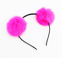 Fox Fur Clip On Tail and Ears Set - Pink Gradient - TFA