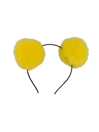 Yellow Rabbit Fur Pom Pom Ears - TFA