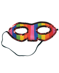 Sequined Rainbow Half Mask - THE FETISH ACADEMY 