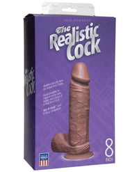 8" Realistic Cock W-balls - Brown - TFA