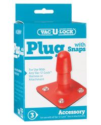 Vac-u-lock Plug W-snaps - Red - THE FETISH ACADEMY 