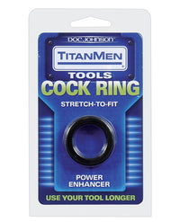 Titanmen Tools Cock Ring - Black - THE FETISH ACADEMY 