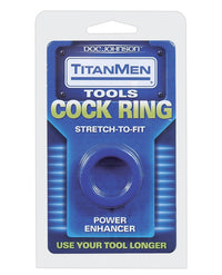 Titanmen Tools Cock Ring - Blue - THE FETISH ACADEMY 