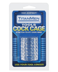 Titanmen Tools Cock Cage - Clear - THE FETISH ACADEMY 