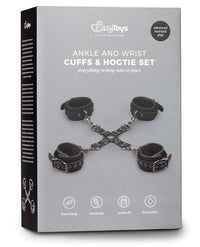 Easy Toys Hogtie W-hand & Anklecuffs - Black - THE FETISH ACADEMY 