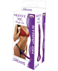Wet Dreams Skinny Me 7" Strap On W-harness - Purple - THE FETISH ACADEMY 