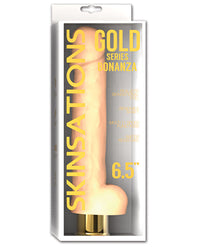 Skinsations Gold Series Bonanza 6.5" Vibrating Dildo - THE FETISH ACADEMY 
