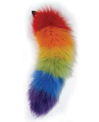 Rainbow Foxy Tail Butt Plug - THE FETISH ACADEMY 
