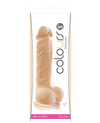 Colours Pleasures 5" Dong W-balls & Suction Cup - White - TFA