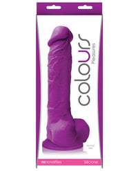 Colours Pleasures 8" Dildo W-suction Cup - Purple - THE FETISH ACADEMY 