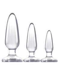 Jelly Rancher Butt Plug Trainer Kit - Clear - THE FETISH ACADEMY 