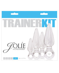 Jolie Trainer Kit Anal Plugs - Clear - THE FETISH ACADEMY 