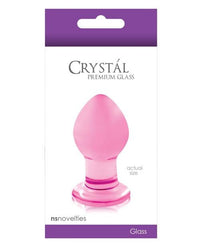 Crystal Glass Butt Plug Small - Pink - TFA