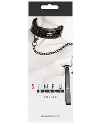 Sinful Collar - Black - THE FETISH ACADEMY 