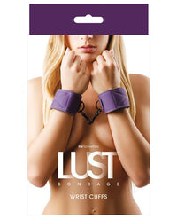 Lust Bondage Wrist Cuffs - Purple - THE FETISH ACADEMY 