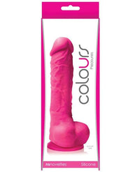 Colours Pleasures 5" Dong W-suction Cup - Pink - TFA