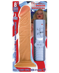 Real Skin All American Whoppers 8" Vibrating Dong - THE FETISH ACADEMY 