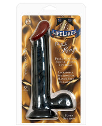 Lifelikes Black Knight 9" Dong W-suction Cup - THE FETISH ACADEMY 