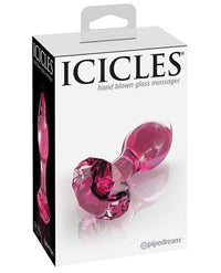 Icicles No. 79 Hand Blown Glass Diamond Butt Plug - Pink - TFA
