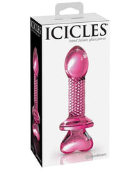 Icicles No. 82 Hand Blown Glass Butt Plug - Ribbed-pink - TFA