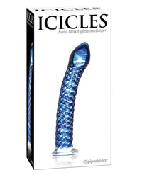 Icicles No. 29 Hand Blown Glass - Clear W-ridges - THE FETISH ACADEMY 