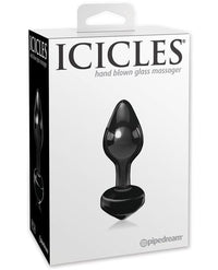Icicles No. 44 Hand Blown Glass Butt Plug - Black - TFA