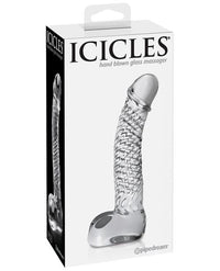 Icicles No. 61 Hand Blown Glass G Spot Dong - Clear - TFA