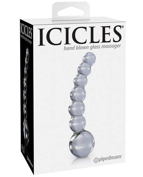 Icicles No. 66 Hand Blown Glass G Spot Dong - Clear - THE FETISH ACADEMY 