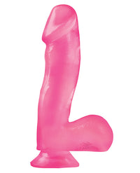 Basix Rubber Works 6.5" Dong W-suction Cup - Pink - THE FETISH ACADEMY 