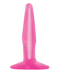 Basix Rubber Works Mini Butt Plug - Pink - THE FETISH ACADEMY 