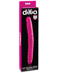 Dillio 12" Double Dillio - Pink - THE FETISH ACADEMY 