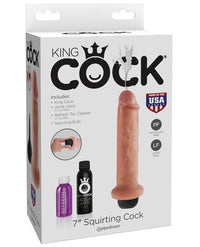 King Cock 7" Squirting Cock - Flesh - THE FETISH ACADEMY 