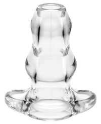 Perfect Fit Double Tunnel Plug Medium - Clear - THE FETISH ACADEMY 