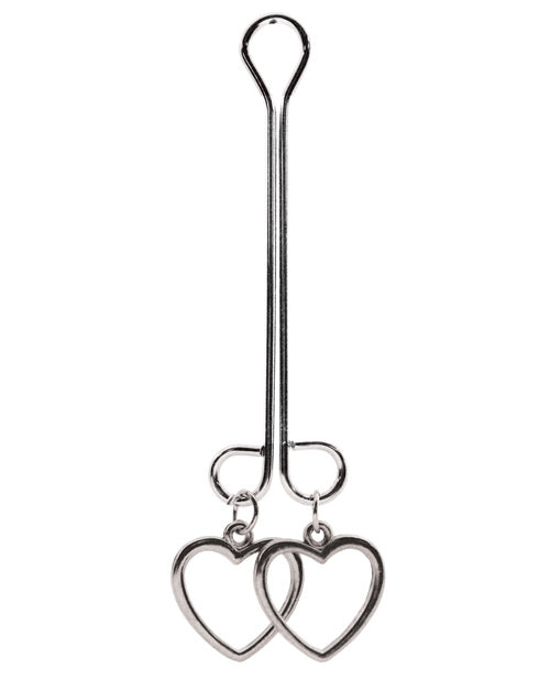 Bijoux De Nip Clit Clamp Double Loop W-heart Charms - THE FETISH ACADEMY 