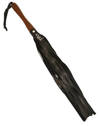 Rouge Leather Flogger W-wooden Handle - Black - TFA