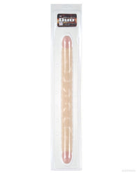 17" Slim Jim Duo Veined Super Slim Double Dong - Ivory - THE FETISH ACADEMY 
