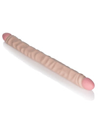 17" Slim Jim Duo Veined Super Slim Double Dong - Ivory - THE FETISH ACADEMY 