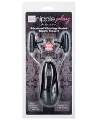 Nipple Play Advanced Vibrating Heated Nipple Teasers - Black - THE FETISH ACADEMY 