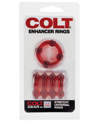 Colt Enhancer Rings - Red - THE FETISH ACADEMY 